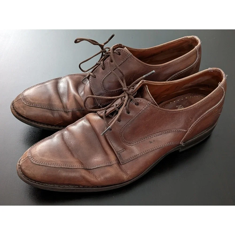 Allen Edmonds Montgomery Leather Dress Shoes Men's Walnut Brown‎ Lace Up Size 10